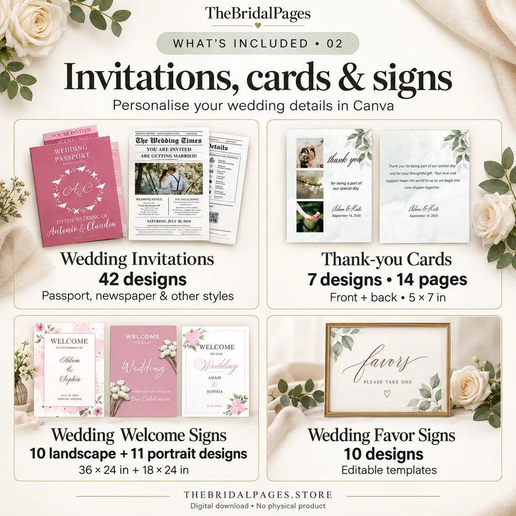 Plan Your Dream Wedding — All-in-One Wedding Planner Bundle | 400+ Pages