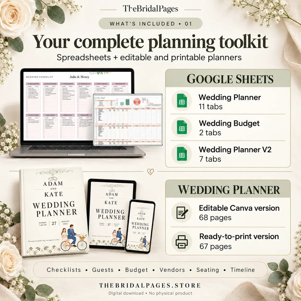 Plan Your Dream Wedding — All-in-One Wedding Planner Bundle | 400+ Pages