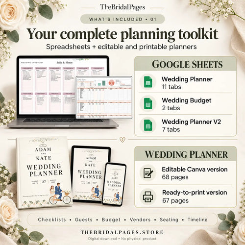 Plan Your Dream Wedding — All-in-One Wedding Planner Bundle | 400+ Pages