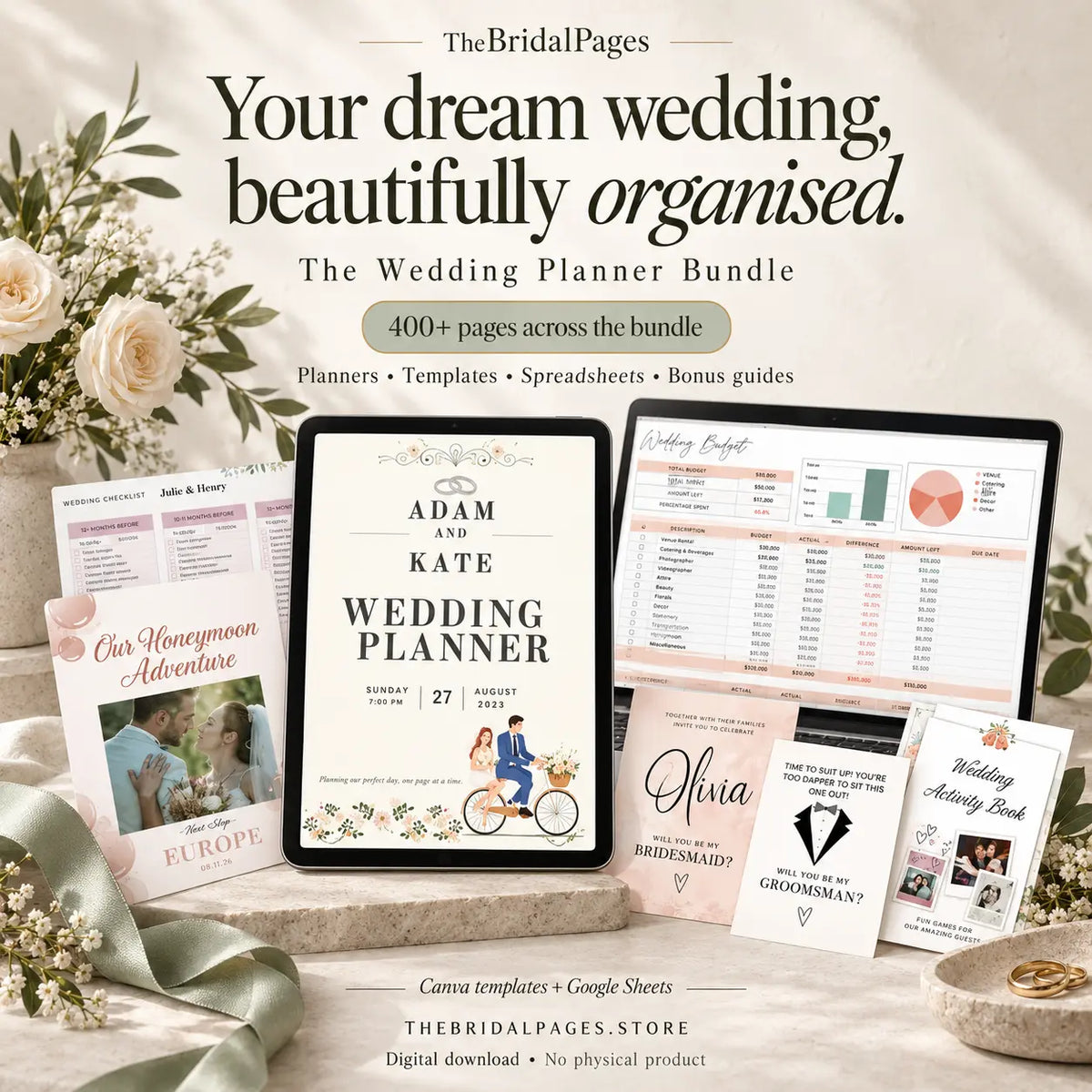 Plan Your Dream Wedding — All-in-One Wedding Planner Bundle | 400+ Pages